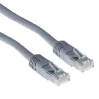 Câble patch U/UTP Cat6 ACT Avec connecteurs RJ45 Gris 5 m