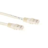 Câble patch U/UTP Cat6 ACT Avec connecteurs RJ45 Ivoire 0,5 m