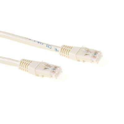 Câble patch U/UTP Cat6 ACT Avec connecteurs RJ45 Ivoire 2 m