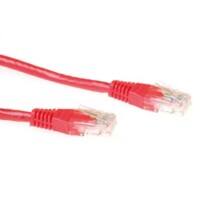 ACT Rood 0,5 M U/UTP CAT6 Patchkabel met RJ45 Connectoren
