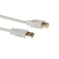 Câble ACT USB 2.0 A mâle vers USB A femelle 5 m Ivoire