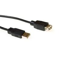 ACT USB A Male USB-kabel USB A Female SB2250 Zwart 5 m