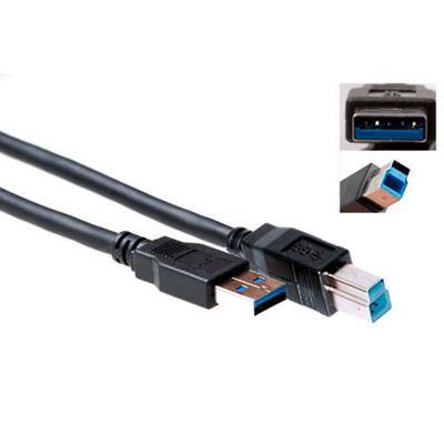 ACT USB-kabel USB A Male USB-B Male 1 m Zwart