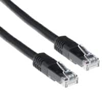 Câble de raccordement U/UTP CAT6 ACT RJ45 (8P8C) Male RJ45 (8P8C) Male 5 m Noir  