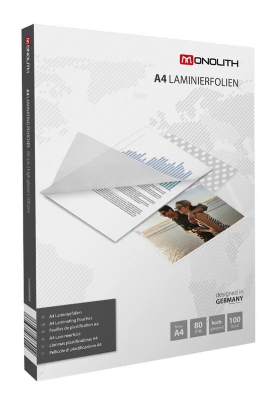 Monolith Lamineerhoes A4 Glashelder 80 micron (2 x 80) Transparant 100 Hoezen