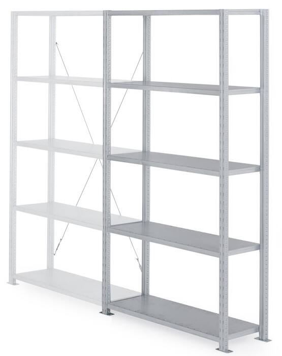 MANORGA Startschap 5 Planken 1.250 x 600 x 2.000 mm Grijs