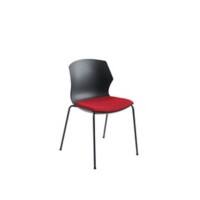Chaise empilable Mayer Sitzmöbel myPRIMO Tissu 4 pieds en métal Rouge 2 Unités