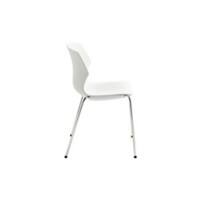 Chaise empilable Mayer Sitzmöbel myPRIMO Chrome Polypropylène Plastique 4 pieds en métal Blanc 2 Unités