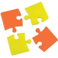 Aimants pour tableau blanc Bi Office Puzzle Orange et Jaune 4 unités
