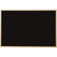 Tableau noir Bi-Office Cadre en bois de pin 60 x 45 cm Noir