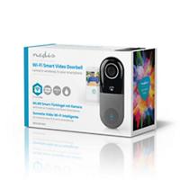 Sonnette vidéo Nedis SmartLife Full HD, 1080p, IP54, Wi-Fi, Gris, noir