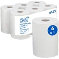 Scott Control Slimroll Handdoekenrol 6623 1-laags Pak van 6 x 165 m Wit 