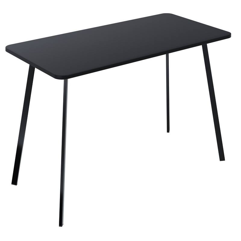 Bureau de télétravail Paperflow Rectangulaire Noir 4 pieds métalliques 1000 (L) x 500 (P) x 750 (H) mm Mélamine  