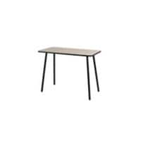 Bureau de télétravail Paperflow Rectangulaire Chêne, mélamine Noir 1&nbsp;140 x 600 x 750 mm