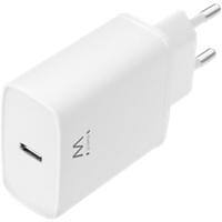 Chargeur USB-C compact EW1320 20 20 W, charge rapide pour appareils Apple et Android PD (avec iPhone 12) Blanc