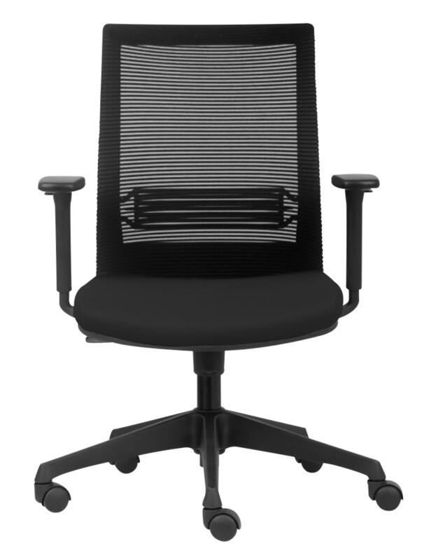 Siège de bureau Evora euroseats Mécanisme d’inclinaison Tissu Accoudoirs réglables en hauteur Siège réglable en hauteur Noir 80 kg 660 x 690 x 1060 mm
