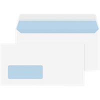 Enveloppes Purely Everyday Wallet Avec fenêtre DL 220 (l) x 110 (h) mm Bande adhésive Blanc 100 g/m² 50 Unités