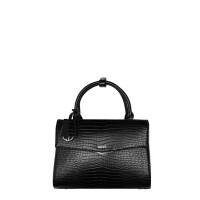 Sac business SOCHA Tiny Tip effet croco Nivodur 10,5 " Noir 30,5 x 10 x 22 cm