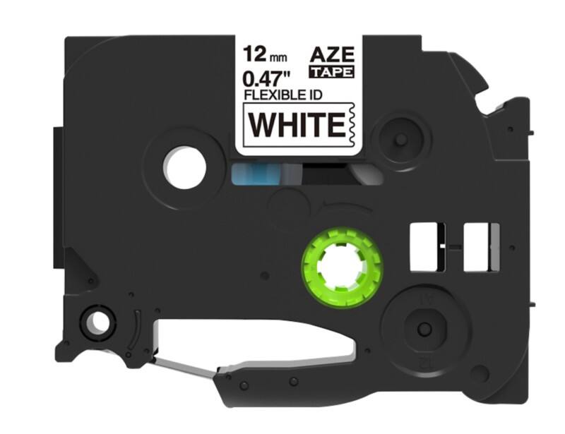 Rouleau d’étiquettes Rillstab M-K131 Brother Compatibles, autocollantes, flexibles Noir sur blanc 12 mm x 8 m