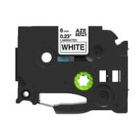Rillstab Compatibel Brother TZe-211 Labeltape Zelfklevend Zwart op Wit 6 mm x 8m