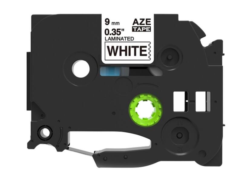 Rillstab Compatibel Brother TZe-221 Labeltape Zelfklevend Zwart op Wit 9 mm x 8m