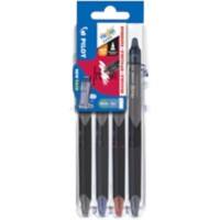 Pilot FriXion Ball Clicker Intrekbaar Pen Kleurenassortiment 0,25 mm Fijn Kegelvormig Navulbaar  4 Stuks