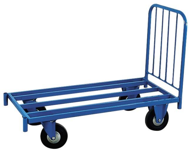 Manorga Trolley met buisvormige basisplaat Blauw 1000 x 600 x 1200 mm