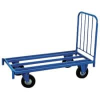 Manorga Trolley met buisvormige basisplaat Blauw 1000 x 600 x 1200 mm