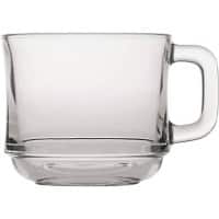 Tasse à thé Lys Verre trempé 220 ml Transparent 72 Unités de 220 ml