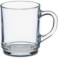 Mug en verre trempé 260 ml Transparent Paquet de 72
