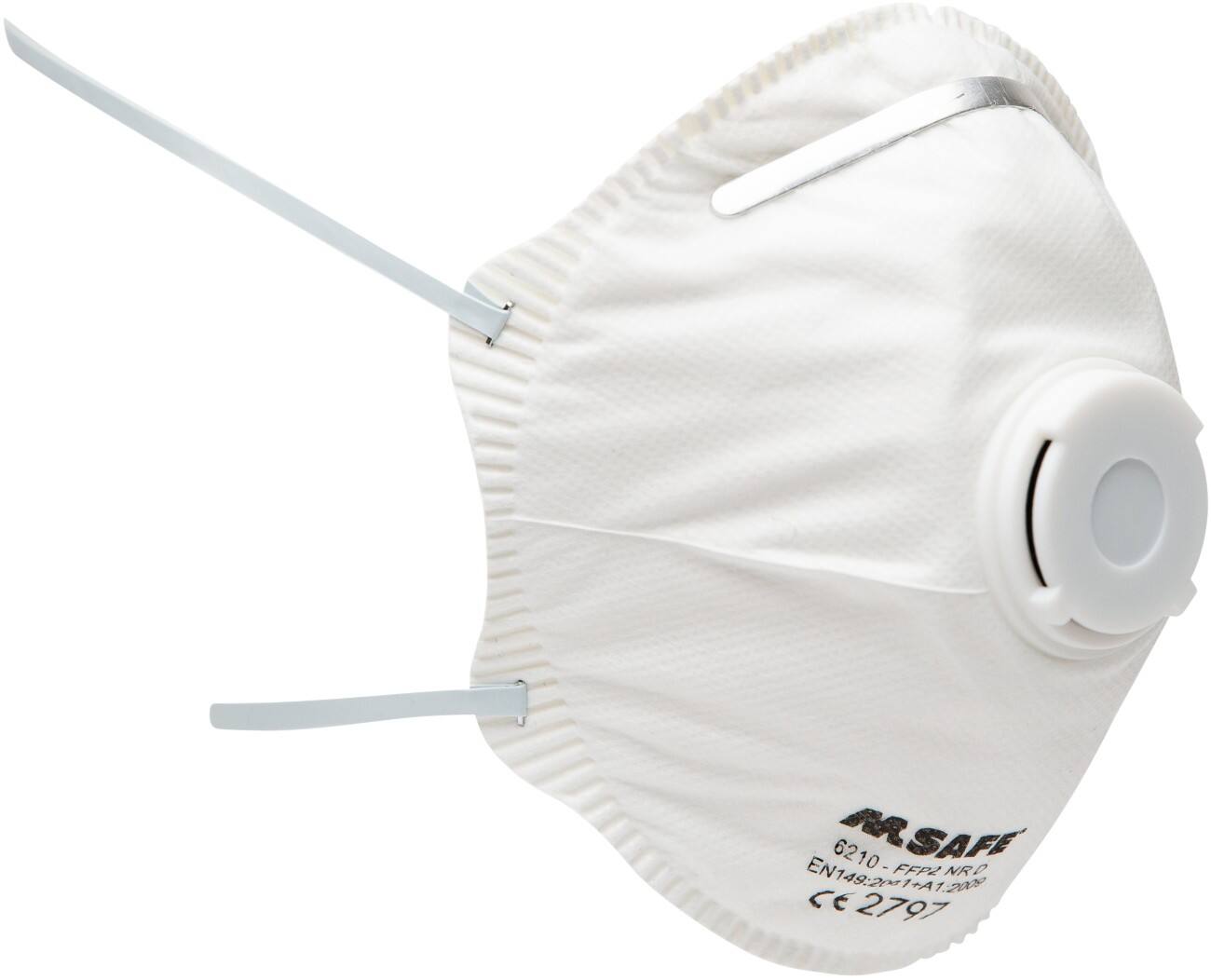 M-Safe Stofmasker met uitademventiel FFP2-V Wegwerpbaar Wit 20 Stuks