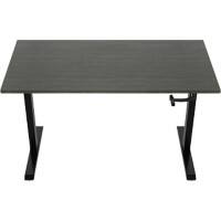 euroseats Zit-sta bureau zwart met Logan eiken tafelblad 1400 x 800 x 685-1165 mm