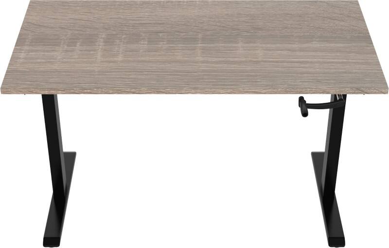 Station de travail assis-debout euroseats Rectangulaire Chêne T-Pied 1400 (L) x 800 (P) x 1190 (H) mm Métal