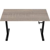 Station de travail assis-debout euroseats Rectangulaire Chêne T-Pied 1600 (L) x 800 (P) x 1190 (H) mm Métal