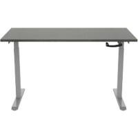 euroseats Zit-sta bureau Grijs met Logan Eiken tafelblad 1200 x 800 x 685-1165 mm