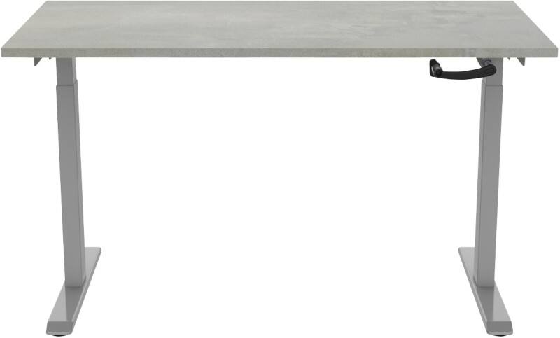 Bureau assis-debout euroseats Rectangulaire Béton T-Pied 1400 (L) x 800 (P) x 1190 (H) mm Métal