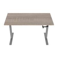 Station de travail assis-debout euroseats Rectangulaire Chêne T-Pied 1600 (L) x 800 (P) x 1190 (H) mm Métal