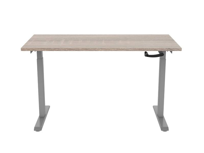 euroseats Crank Zit-sta-bureau Rechthoekig Robson Eiken T-Voet 1.800 (B) x 800 (D) x 1.190 (H) mm Metaal