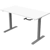 Station de travail assis-debout euroseats bursligr120wit Blanc, Gris