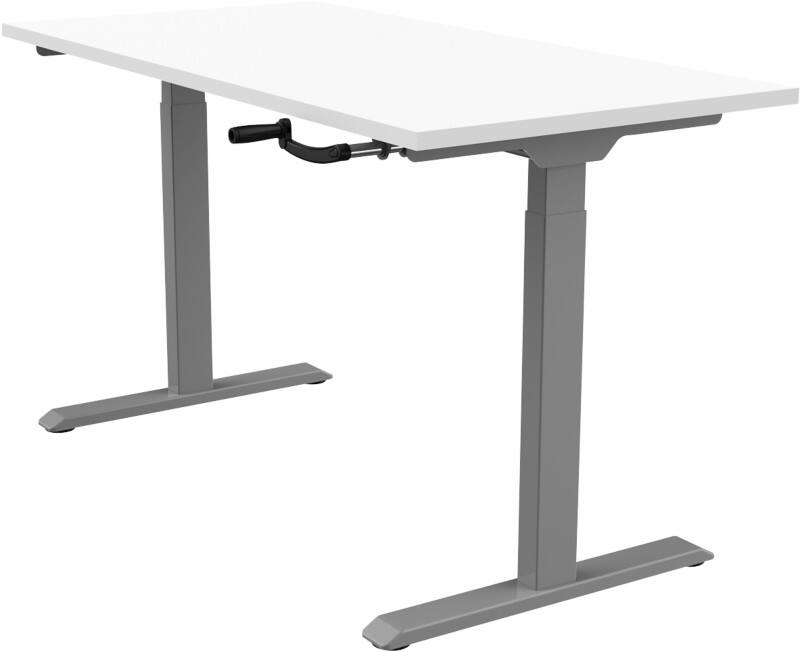 Station de travail assis-debout euroseats Rectangulaire T-Pied 1600 (L) x 800 (P) x 1190 (H) mm Métal