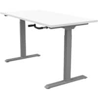 Station de travail assis-debout euroseats Rectangulaire T-Pied 1600 (L) x 800 (P) x 1190 (H) mm Métal