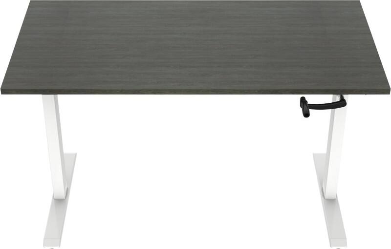 Bureau assis-debout euroseats Rectangulaire Chêne T-Pied 1200 (L) x 800 (P) x 1190 (H) mm Métal