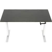 Bureau assis-debout euroseats Rectangulaire Chêne T-Pied 1400 (L) x 800 (P) x 1190 (H) mm Métal