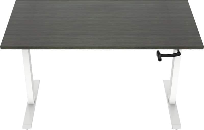 euroseats Crank Zit-sta-bureau Rechthoekig Logan Eiken T-Voet 1.600 (B) x 800 (D) x 1.190 (H) mm Metaal