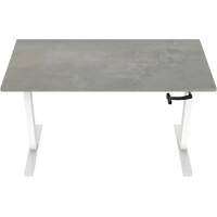 euroseats Crank Zit-sta-bureau Rechthoekig Oxyd Beton T-Voet 1.600 (B) x 800 (D) x 1.190 (H) mm Metaal