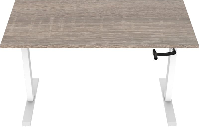 Station de travail assis-debout euroseats Rectangulaire Chêne T-Pied 1400 (L) x 800 (P) x 1190 (H) mm Métal