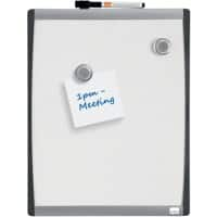 Tableau blanc Nobo Small 1903779 Magnétique Fixation murale Acier laqué Cadre incurvé 280 x 335 mm Blanc