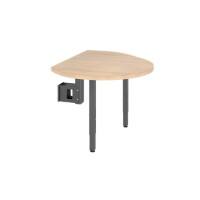 Table d'extension Hammerbacher VLA92C/E/G Chêne, graphite 915 x 1210 mm