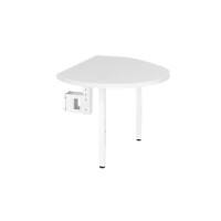 Table d'extension Hammerbacher VLA92C/W/W Blanc 915 x 1210 mm