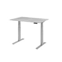 Bureau assis-debout Hammerbacher VXDKB12/M/S Gris 1 200 x 800 mm